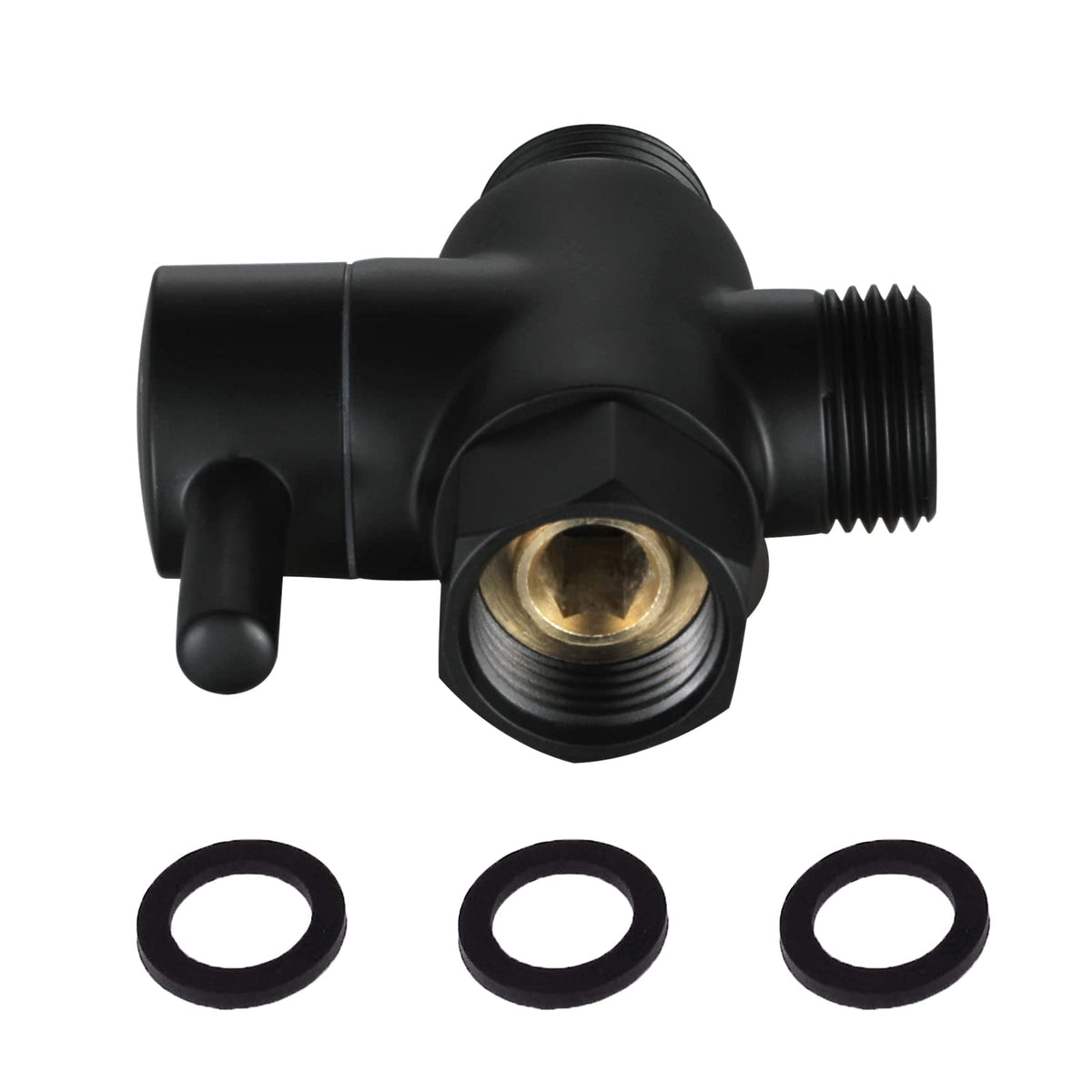 3-way diverter enables independent or simultaneous shower head use.