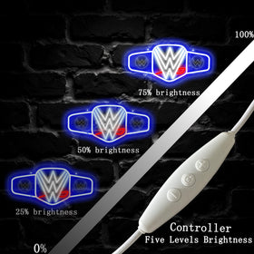 Mingxigo blue boxing belt neon decor ideal for man caves.