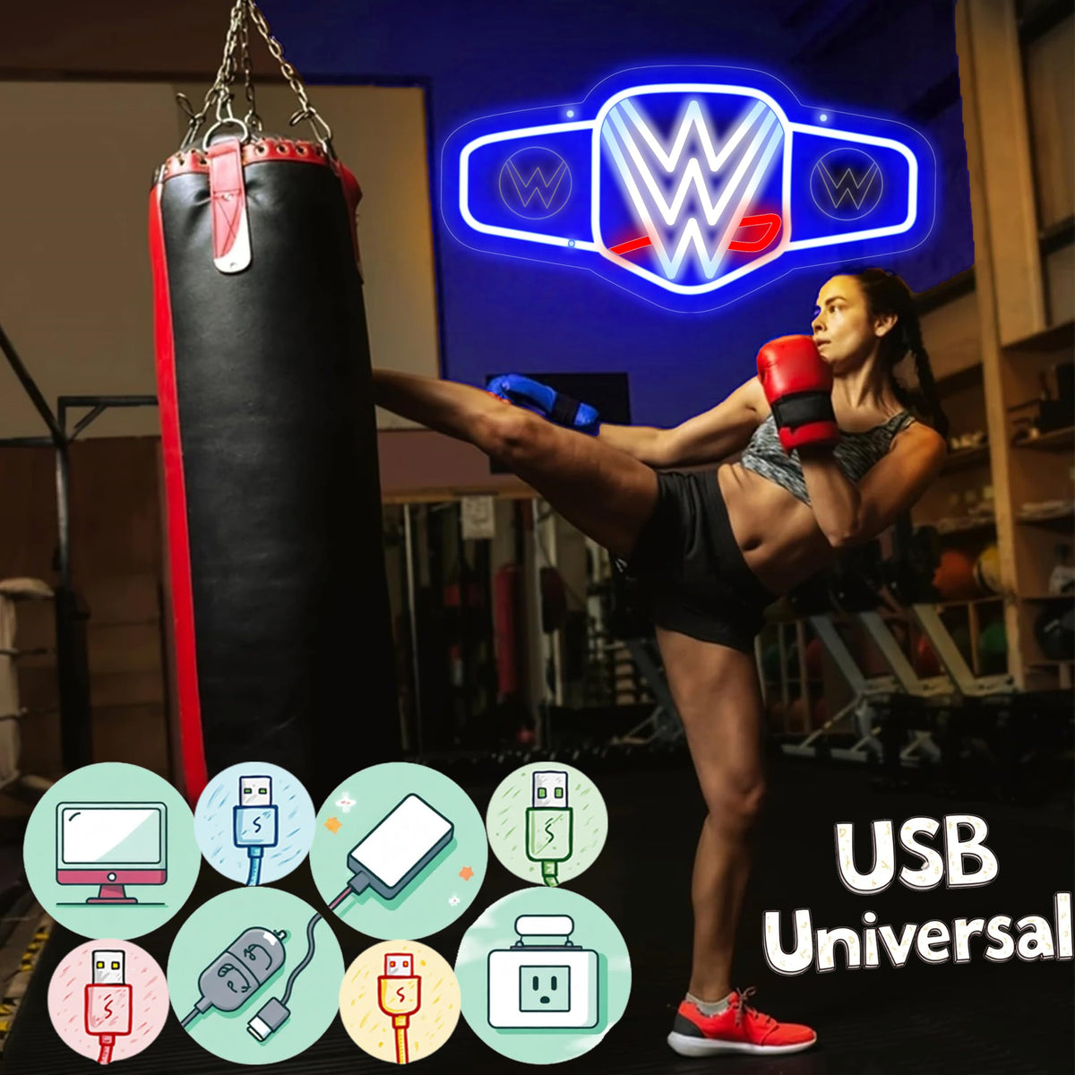 Mingxigo neon wall light boosts dorm room vibe with championship flair.