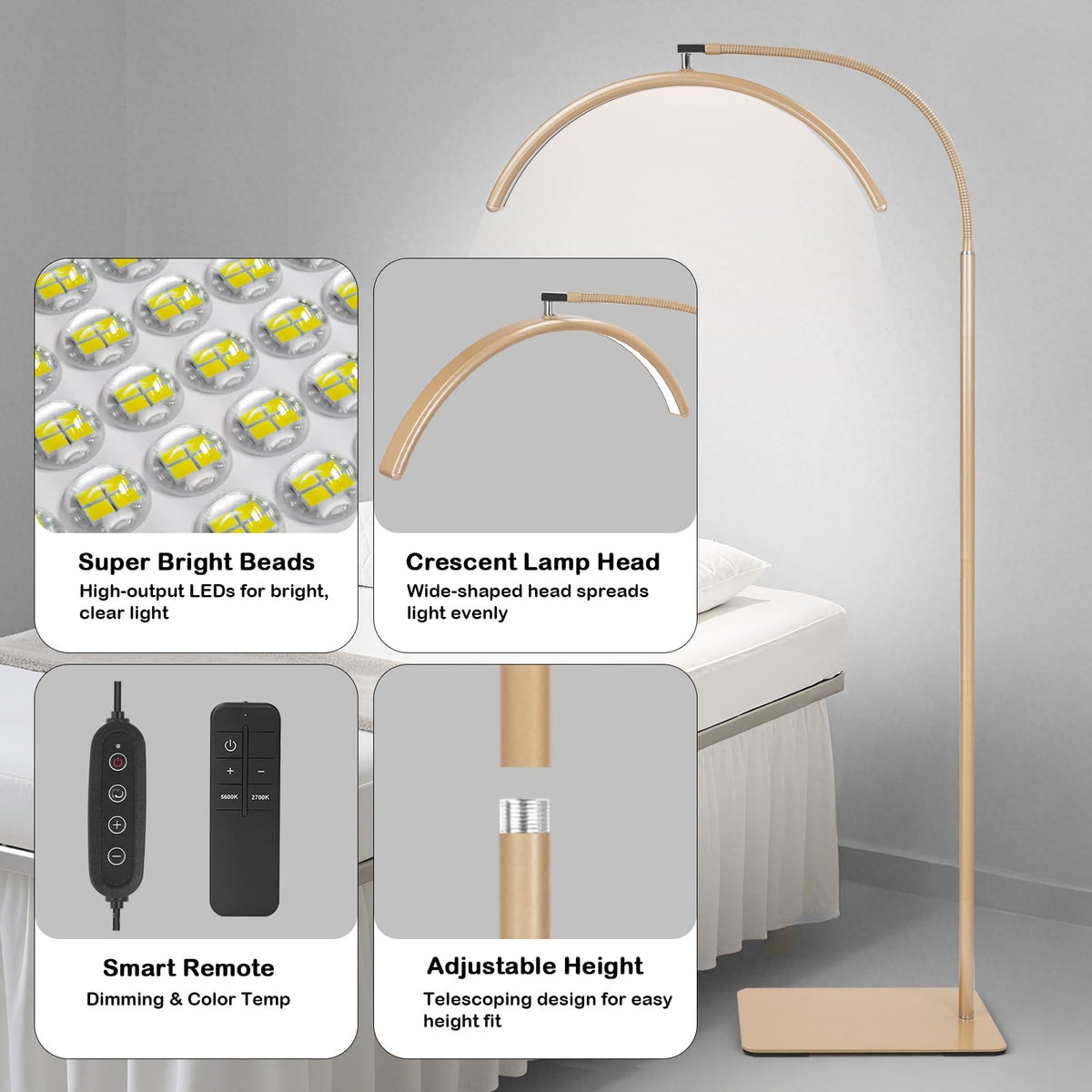 MINIEAR lamp offers adjustable brightness and color temperature for accurate makeup looks
