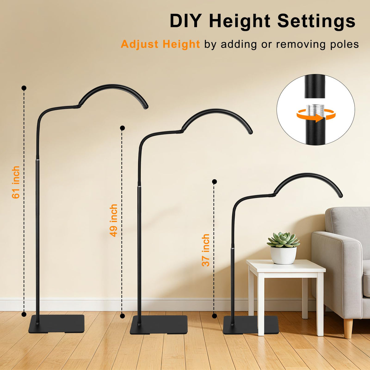 MINIEAR Half Moon Lash Light is floor-standing for flexible studio placement.