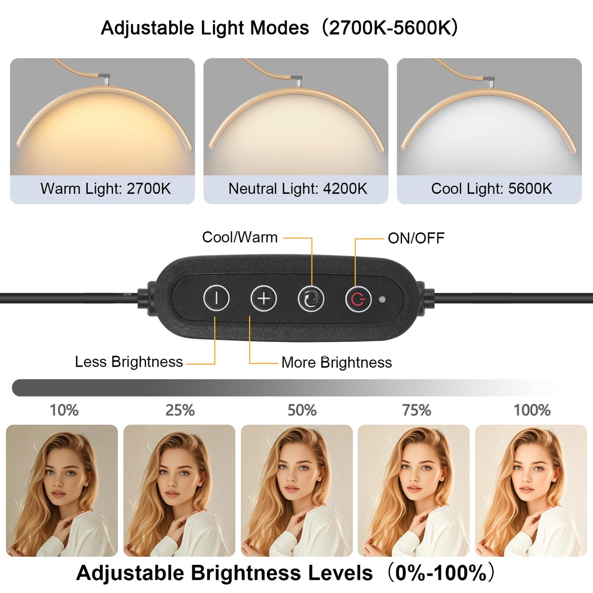 MINIEAR Half Moon Lash Light provides shadow-free lighting for lash procedures