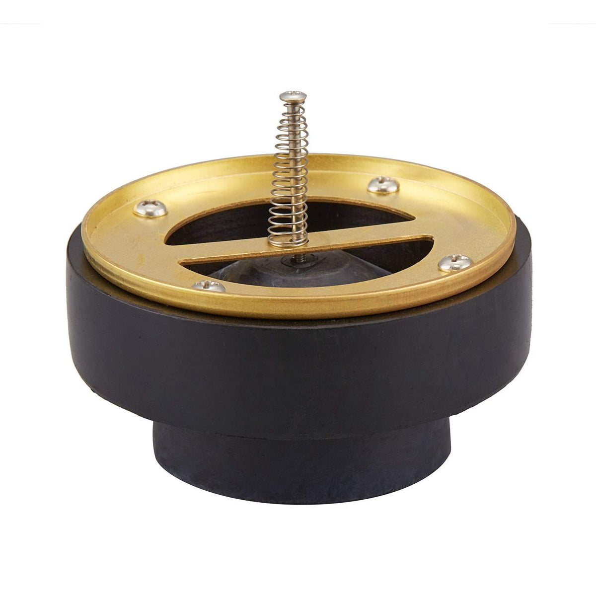 Minimprover backwater valve with brass body prevents sewer backups in 4-inch drains.