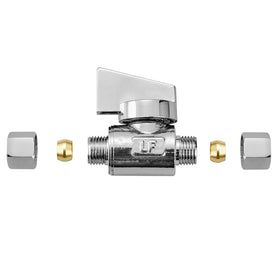 Minimprover brass angle valve installed demonstration for easy replacement.