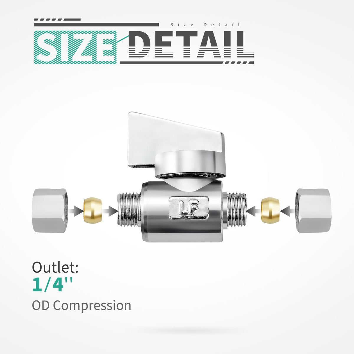 Minimprover two-pack brass angle valves packaged for easy replacement.