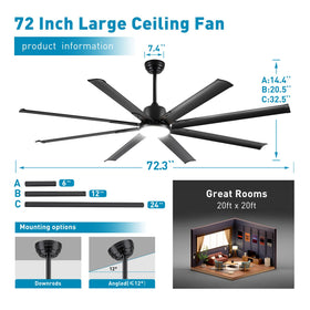 Minislak weatherproof outdoor ceiling fan is ideal for patio and garage environments.