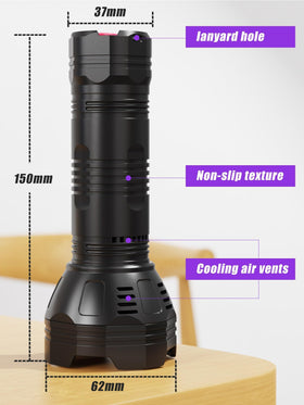 MINORZ UV flashlight is compact and portable for on-the-go use.