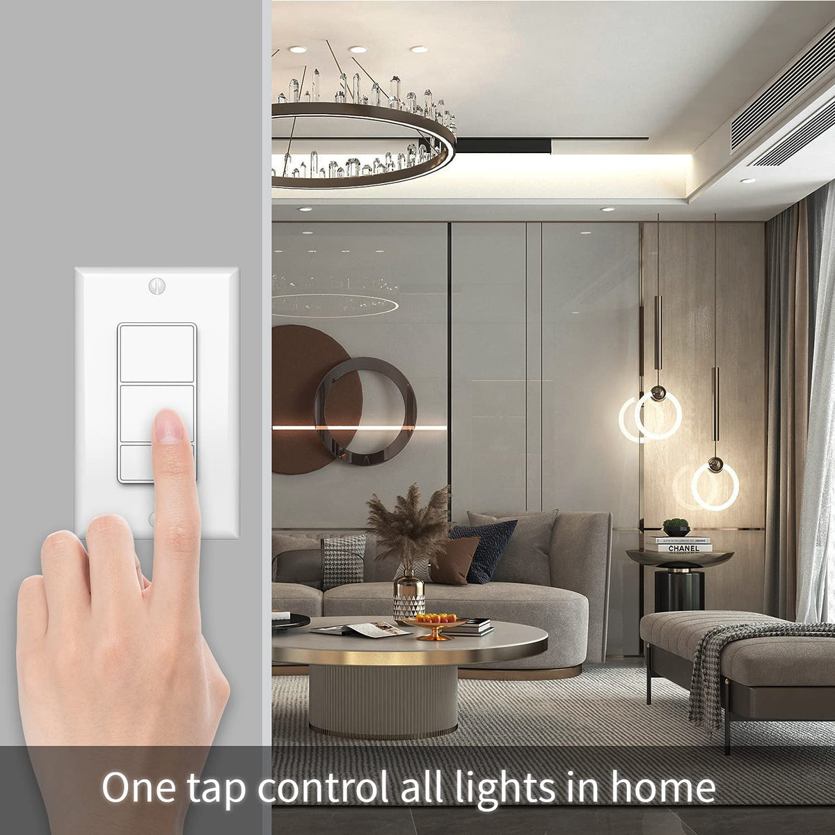 Minoston scene remote with four buttons for versatile automation
