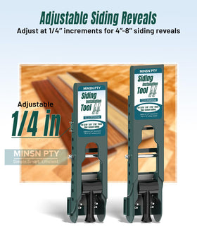 MINSN PTY adjustable-overlap gauge enables precise siding reveals