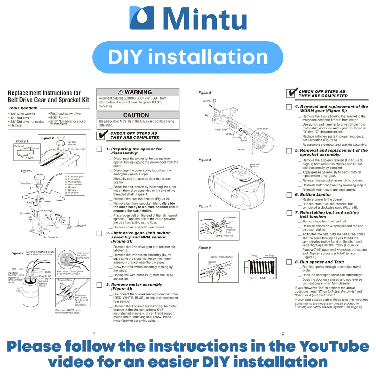 Mintu gear sprocket for Chamberlain 41AC050-1 for robust compatibility