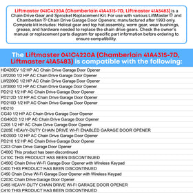Mintu gear sprocket for Craftsman 139.53995SRT supports compatibility