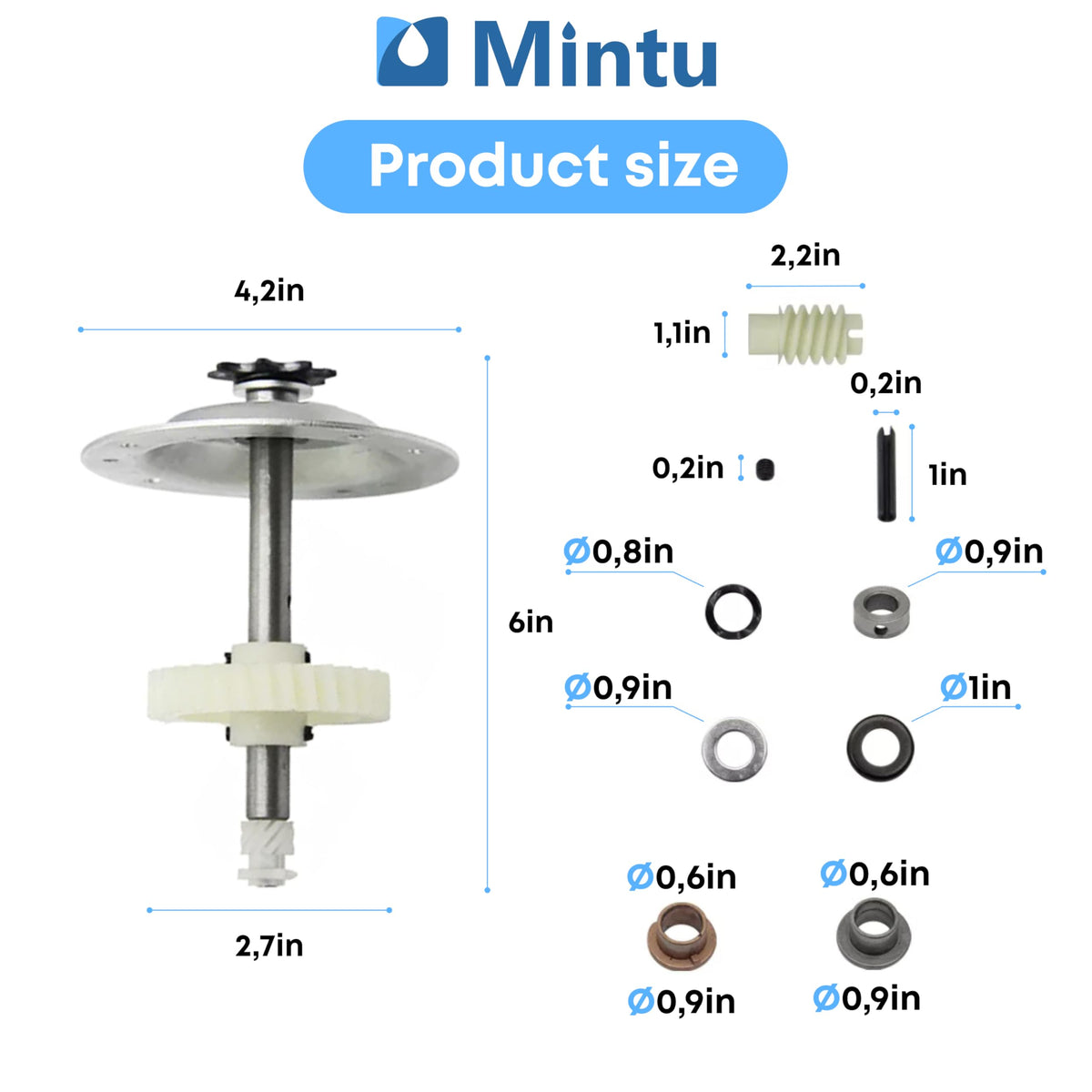 Mintu gear sprocket for LiftMaster 1256LM maintains consistent drive