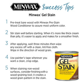 Minwax Gel Stain on metal or veneer surfaces evenly.