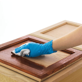 Vertical surface staining with minimal drips using the gel formula