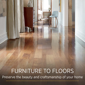 Floor after Reviver application reveals crystal-clear, durable shine and depth.