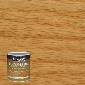 Minwax PolyShades brush application demonstrates easy one-coat coverage for smooth finishes.