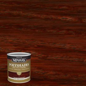 Minwax PolyShades brush application demonstrates smooth, even coverage on wood.