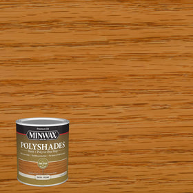 Minwax PolyShades brush-application demonstrates smooth, even coverage on wood surfaces.