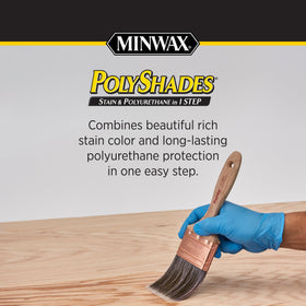 Minwax PolyShades wood-surface-finish captures the satin brown look on furniture.