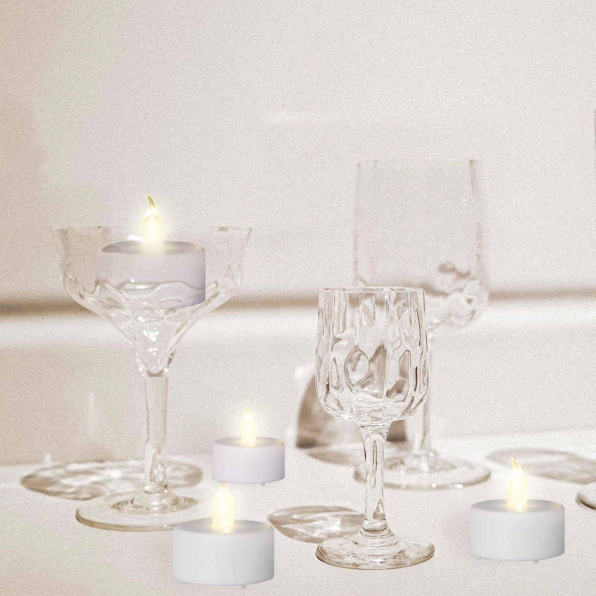 MINXIN battery-powered tea lights ideal for weddings and centerpieces.