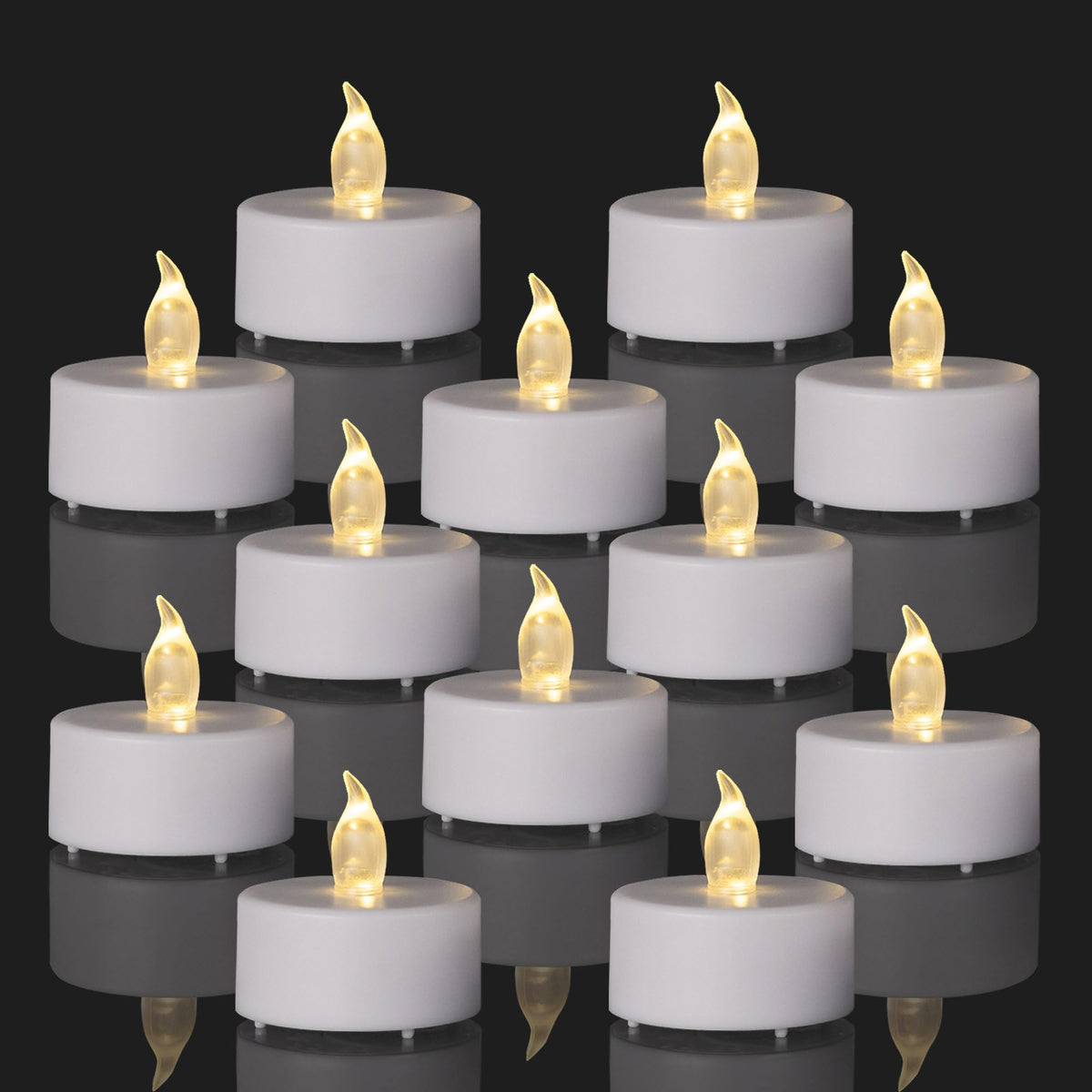 MINXIN flameless tea lights 100-pack for safe ambient decor at events.