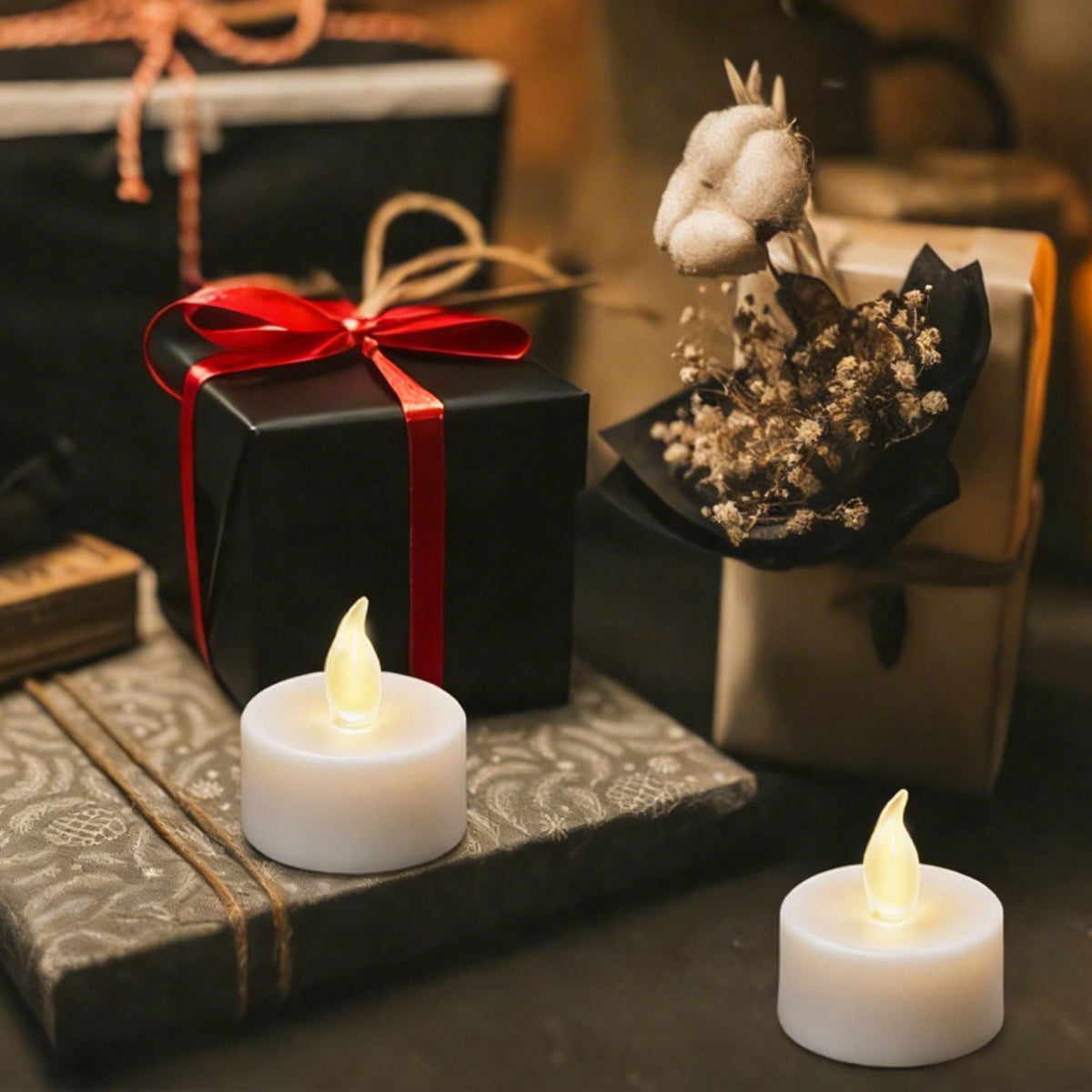 MINXIN realistic flicker tea lights offer elegant candle substitutes for weddings.