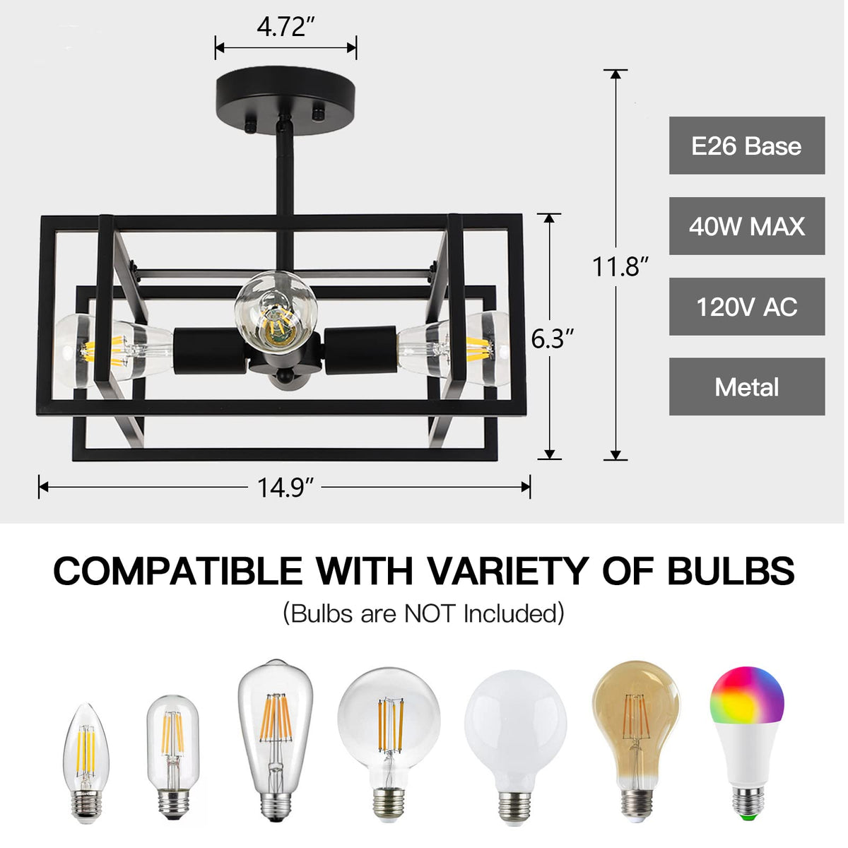 Minyuco sloped-ceiling compatible light ideal for varied ceiling angles.