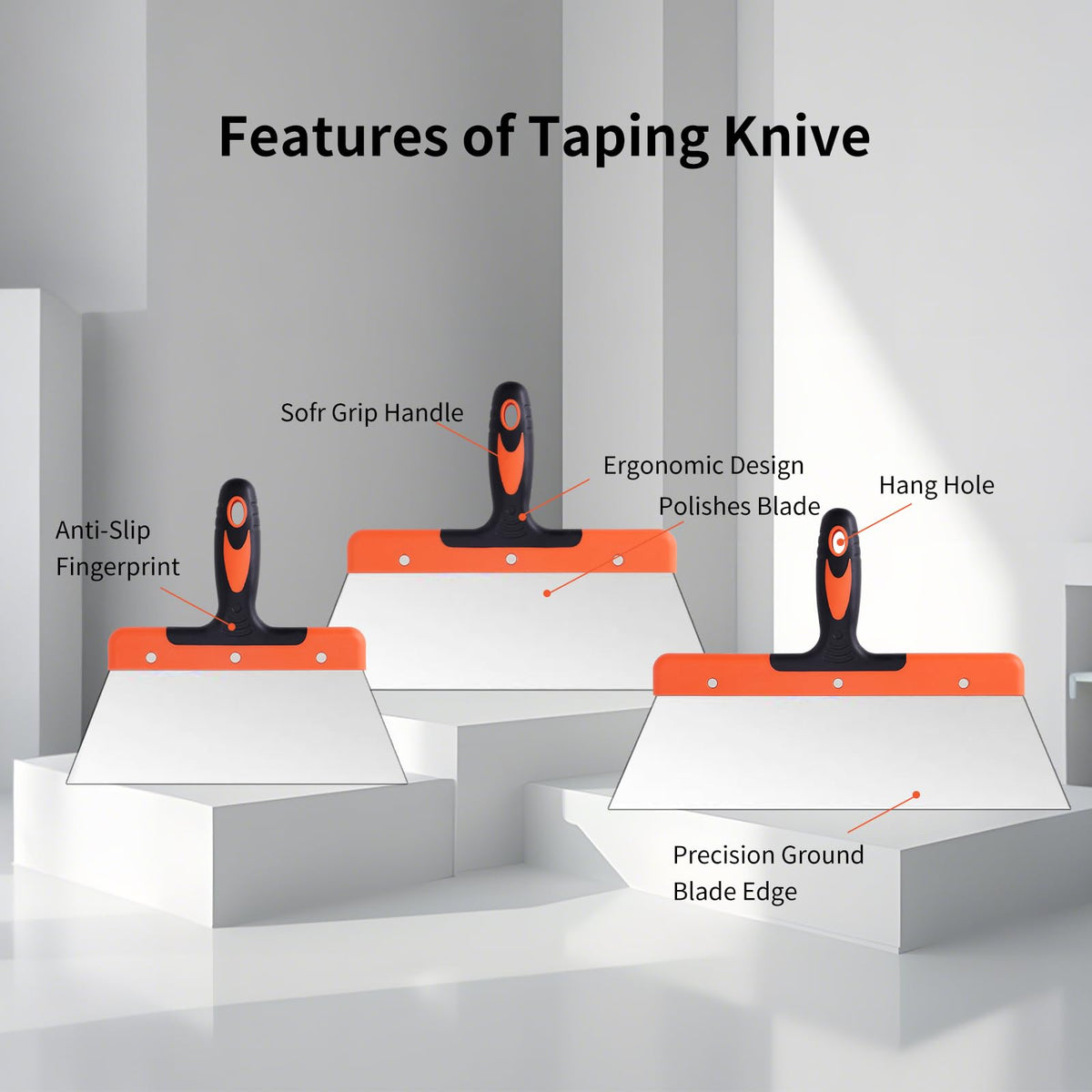 Miofth ergonomic non-slip handle ensures comfortable grip during smoothing sessions.