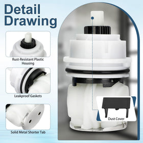 Miory RP32104 improved seal design for leak prevention and smoother operation.