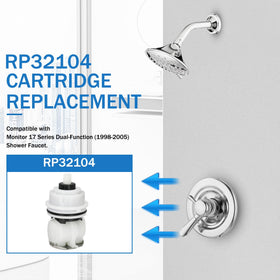 Miory RP32104 delivers smoother shower valve operation after replacement.