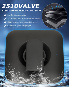 Miory durable stainless steel construction resists peeling and rust in showers.
