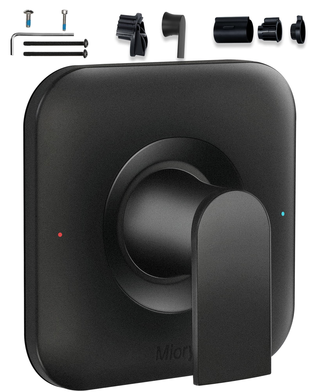 Miory T2471BL Genta matte black lever handle for Moen, durable replacement.