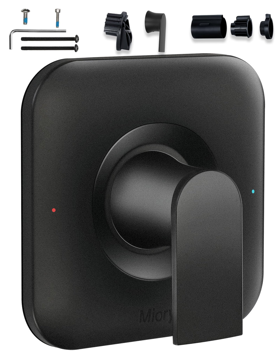 Miory T2471BL Genta matte black lever handle for Moen, durable replacement.