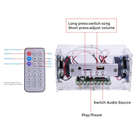MiOYOOW supports Bluetooth, TF card, and USB playback for versatile listening