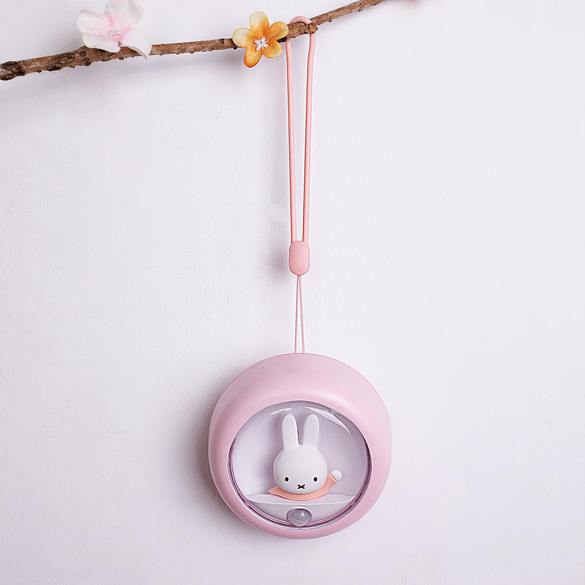 MIPOW Miffy pink night light with lanyard for portable use