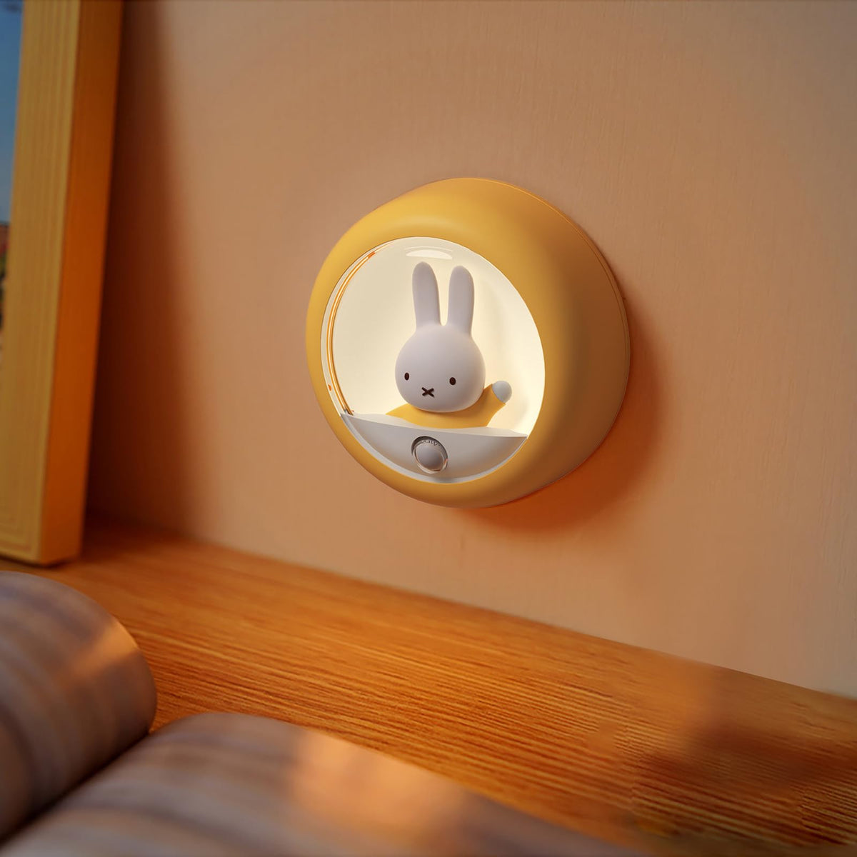 MIPOW Miffy yellow table-stand night light on a desk