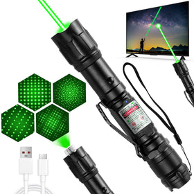 MIPREZT rechargeable green laser pointer front view for clear presentations