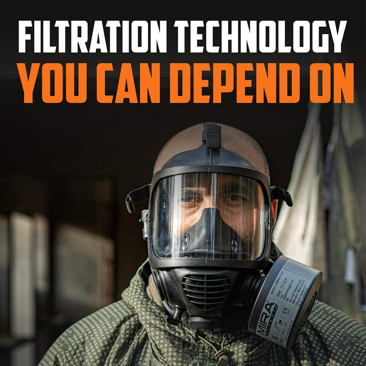 MIRA Safety NBC-77 SOF compatible with full-face masks and PAPR