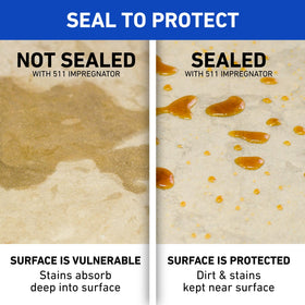 Miracle Sealants 511 Impregnator on stone surface providing protection against moisture