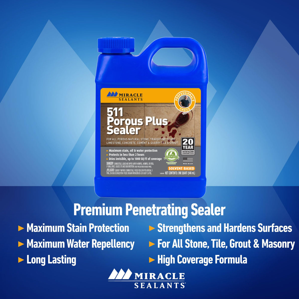 Miracle Sealants 511 Porous Plus application setup ready to seal porous surfaces.