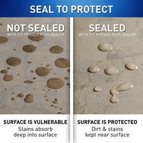 Porous stone texture treated with 511 Porous Plus for stain resistance