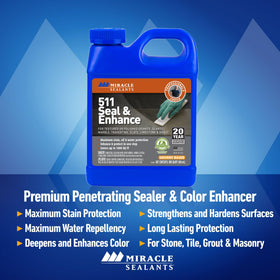 Miracle Sealants 511 Seal & Enhance application demonstrates even coverage