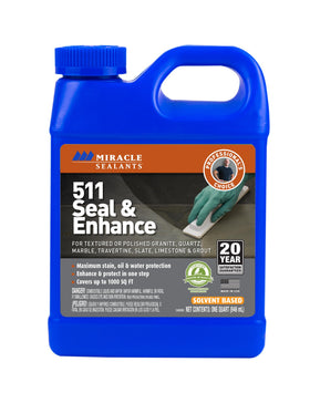 Miracle Sealants 511 bottle ready to seal and enrich stone surfaces.