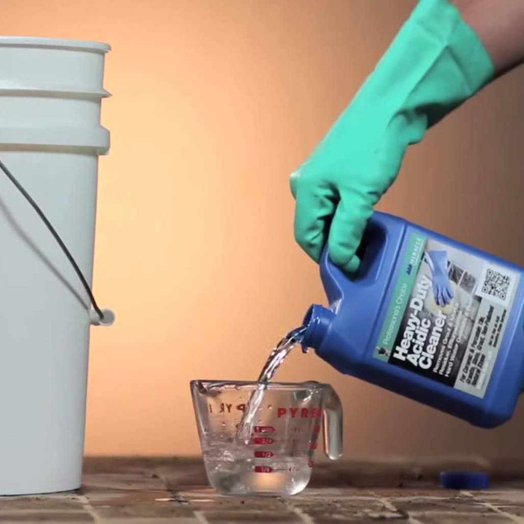 Miracle Sealants grout haze removal on textured stone surfaces.