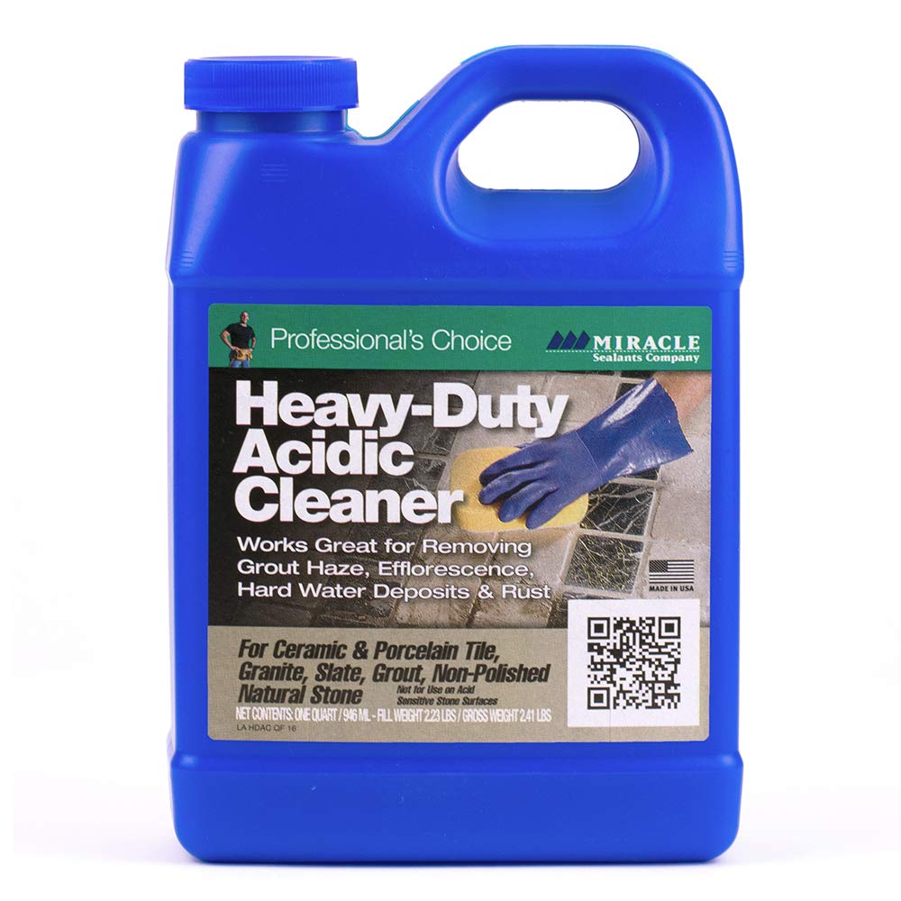 Miracle Sealants heavy-duty acidic cleaner bottle for interior and exterior cleaning.