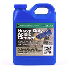 Miracle Sealants heavy-duty acidic cleaner bottle for interior and exterior cleaning.