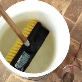 Miracle Sealants rust stain removal on masonry surfaces.