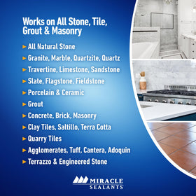 Tile & Stone Cleaner bottle from Miracle Sealants with no odor for comfortable spaces