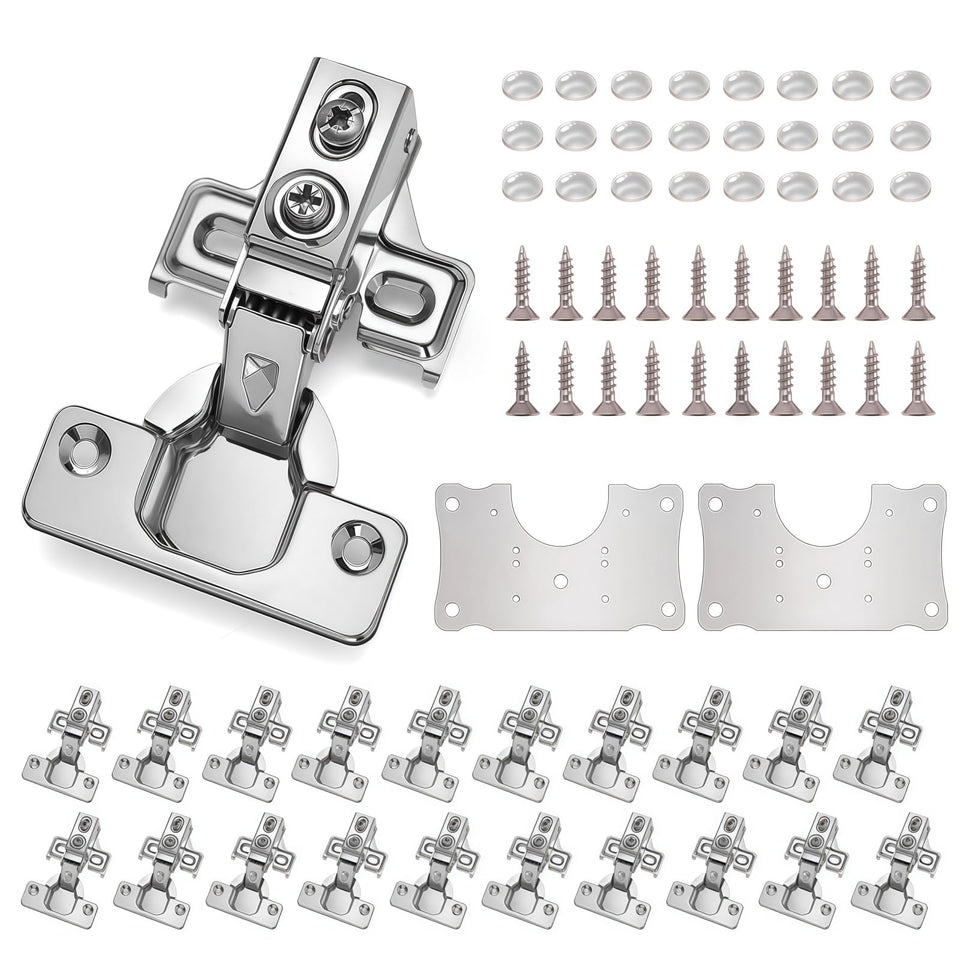 Mirdinner 24-pack soft-close cabinet hinges showing 105° opening capability