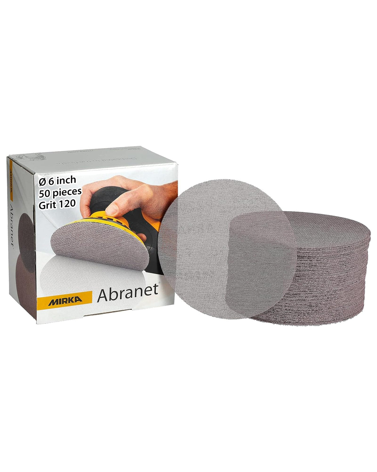 Mirka Abranet 6-Inch disc enables dust-free sanding on wood and metal